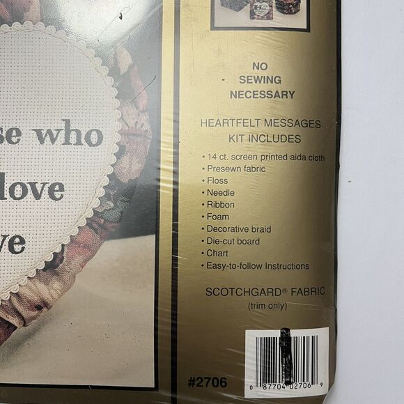 Vintage Old World Collection Cross Stitch Kit Floral Heart Sampler Stitchery - Picture 2 of 4